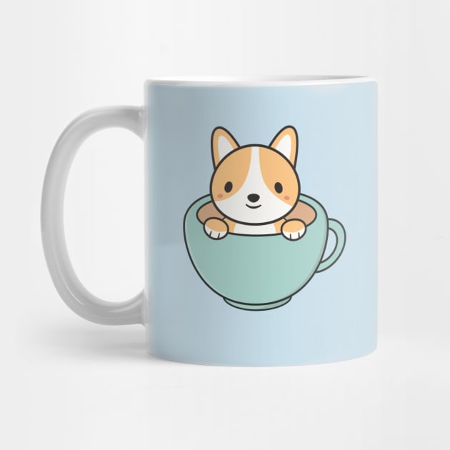 Kawaii Cute Corgi Dog by happinessinatee